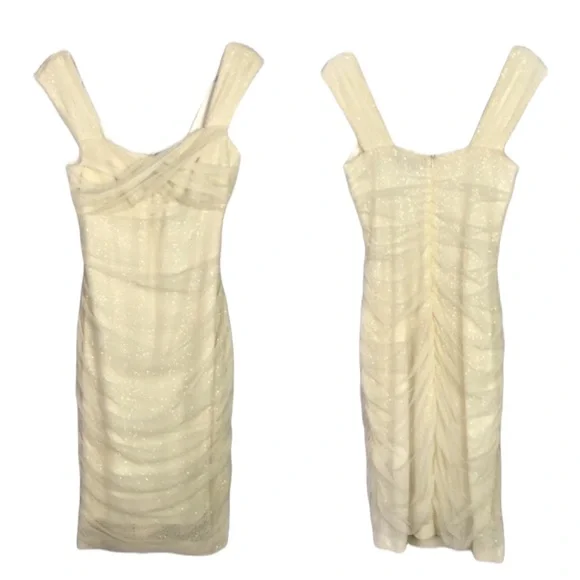 knee length dresses for ladies Dylan Sequin Beaded Mesh Mini Dress